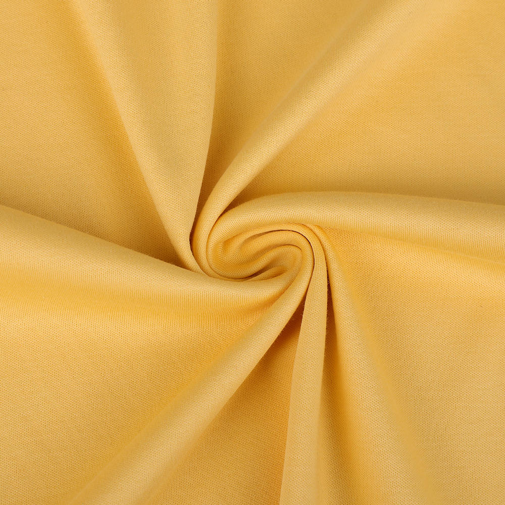 Cniotáilte Compordach Braiotáilte Cotton Éicea-Chomhshaoil ​​Fabraic Interlock Gúna Mná atá cairdiúil don chomhshaol