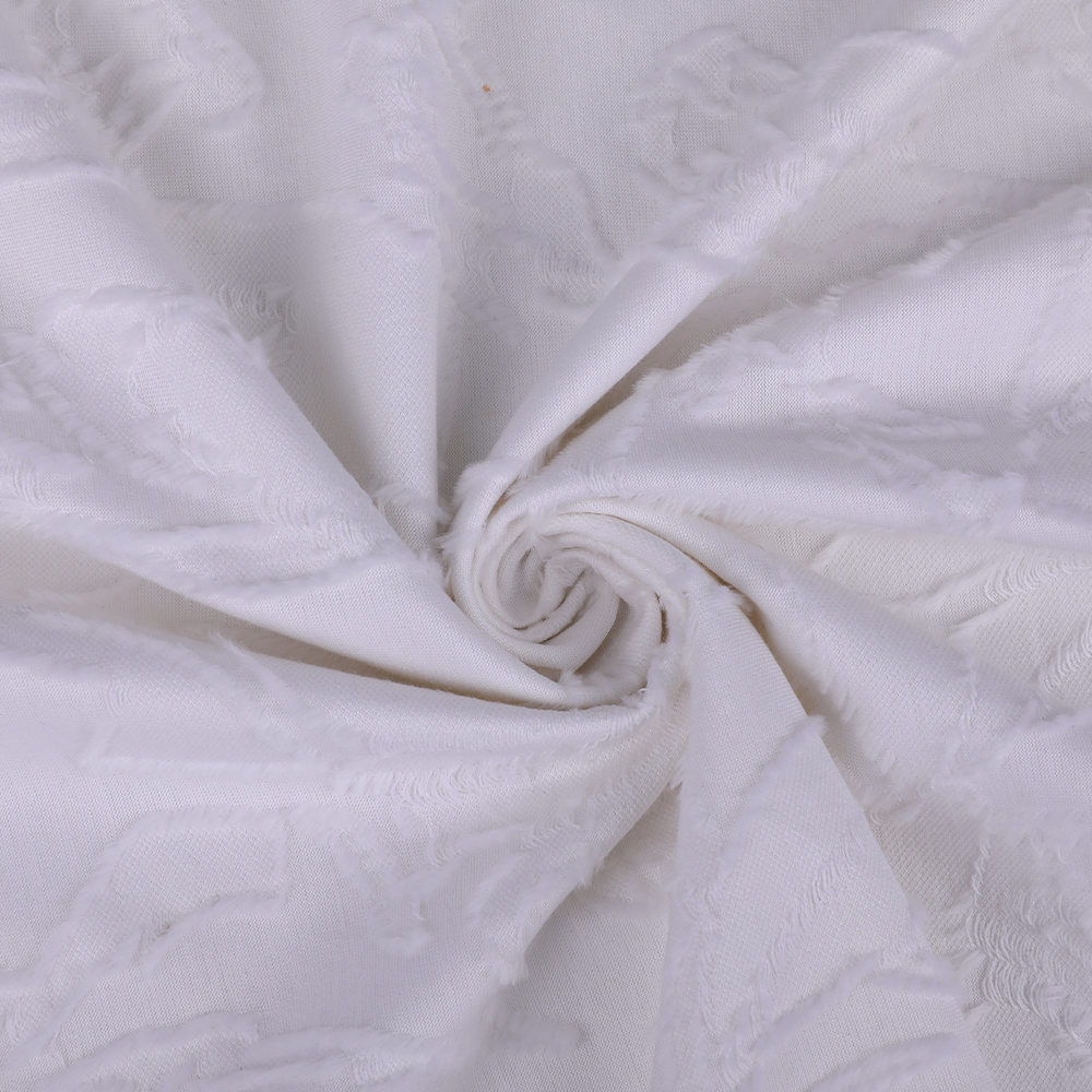 Jacquard Baile Átha Troim Snáithe breathable Só Só Síoda ​​Fabraic Cniotáilte