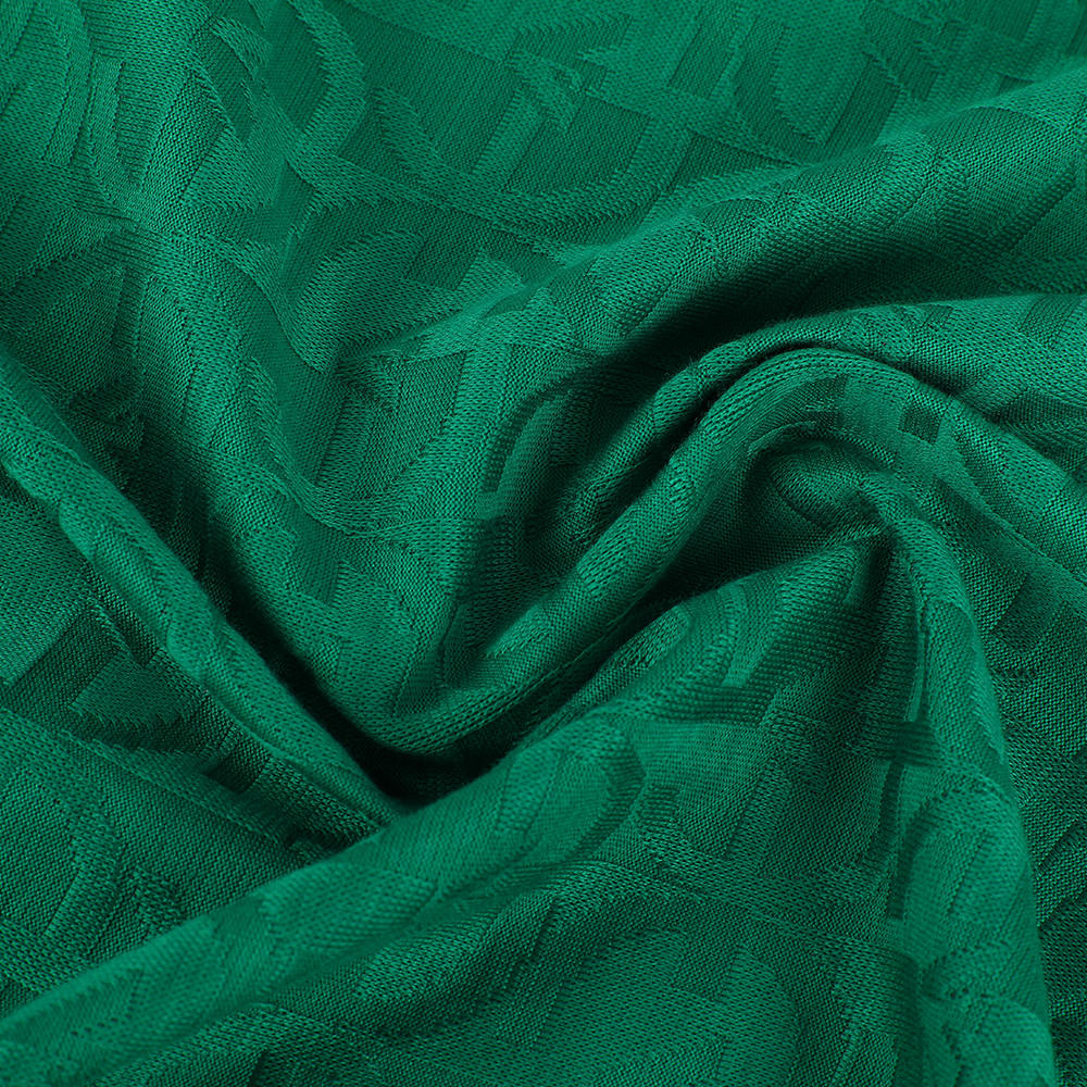 Aistriú Cniotáilte Mercerized Jacquard Fabraic atá neamhdhíobhálach don chomhshaol