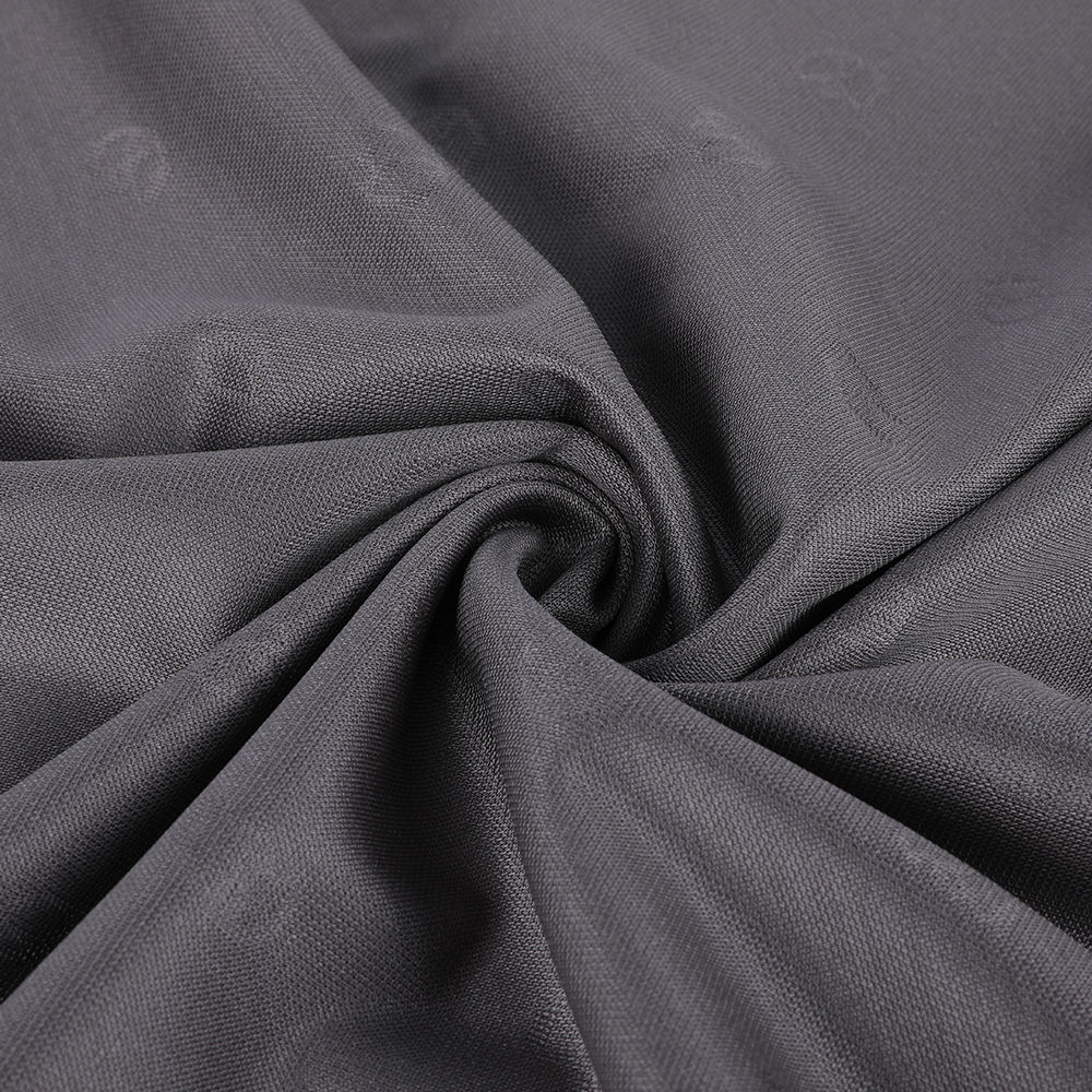 Meaisín neamhdhíobhálach don chomhshaol aon-taobhach Jacquard Fabraic Síoda ​​Mulberry Cniotáilte