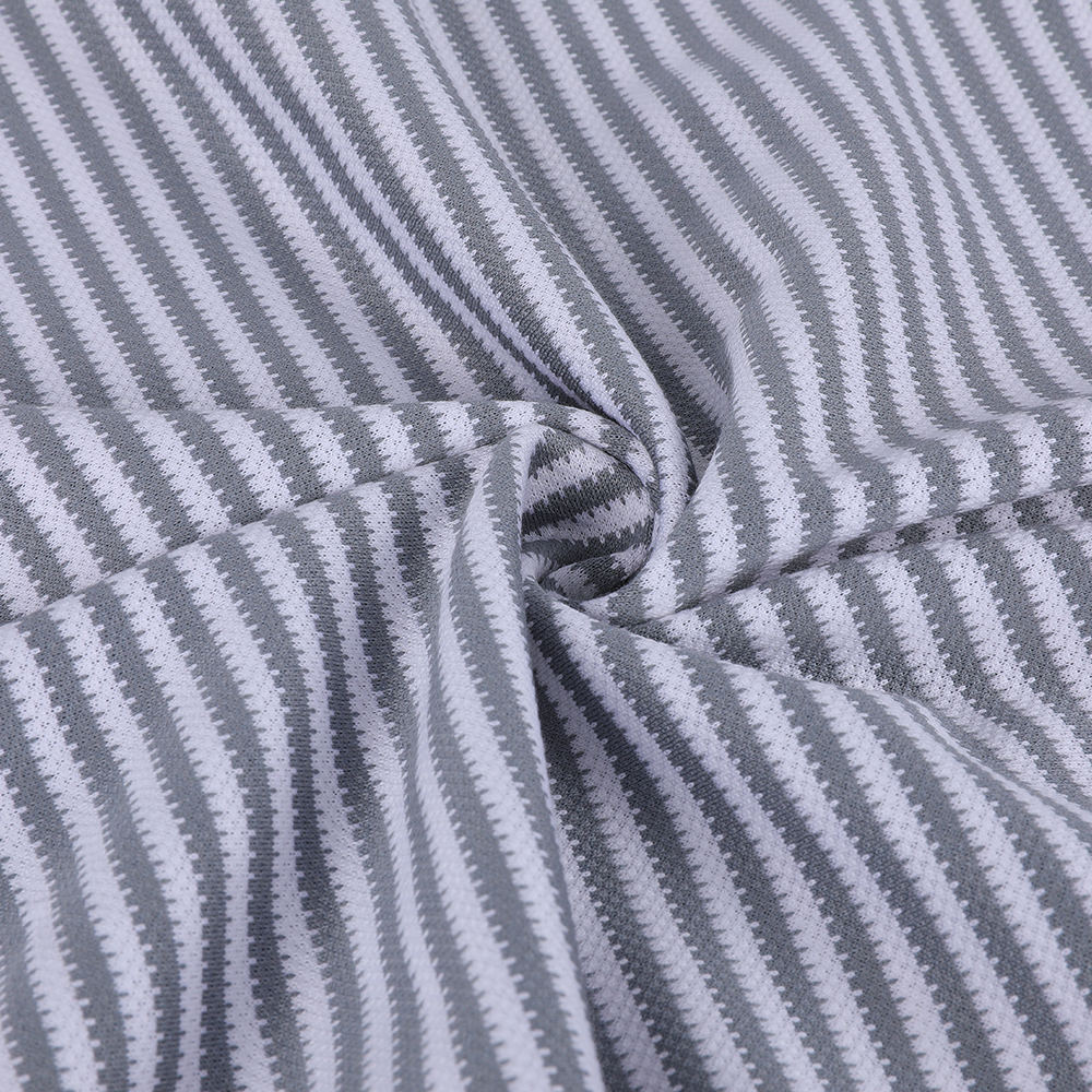 Aonair Jacquard atá cairdiúil don chomhshaol La Stripe snasta 10/90 Fabraic cadáis síoda mulberry