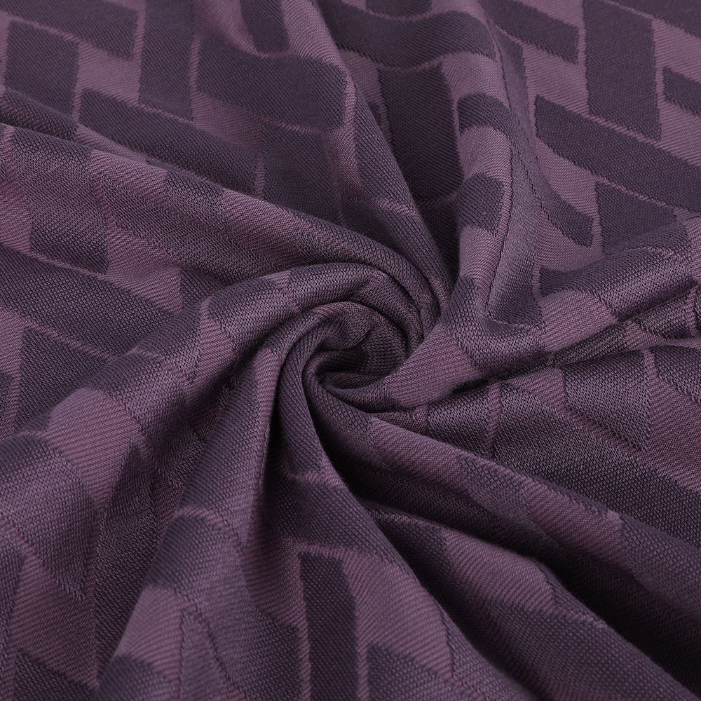 Aistriú Lúb Jacquard atá neamhdhíobhálach don chomhshaol breathable 10/90 Fabraic cadáis síoda mulberry