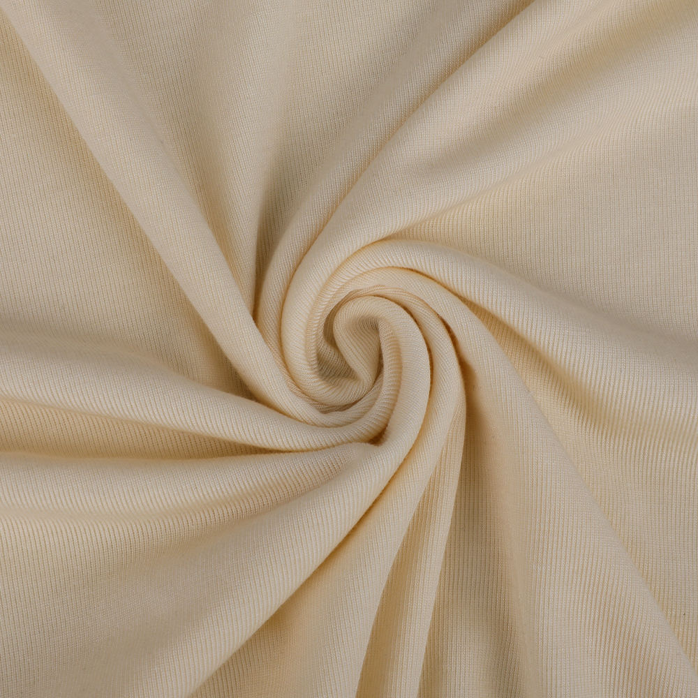 RIB Bog Skin-Fishex Spandex Tencel Silk Caith Istigh Fabraicí Éadaí Cniotáilte Mná Cniotáilte